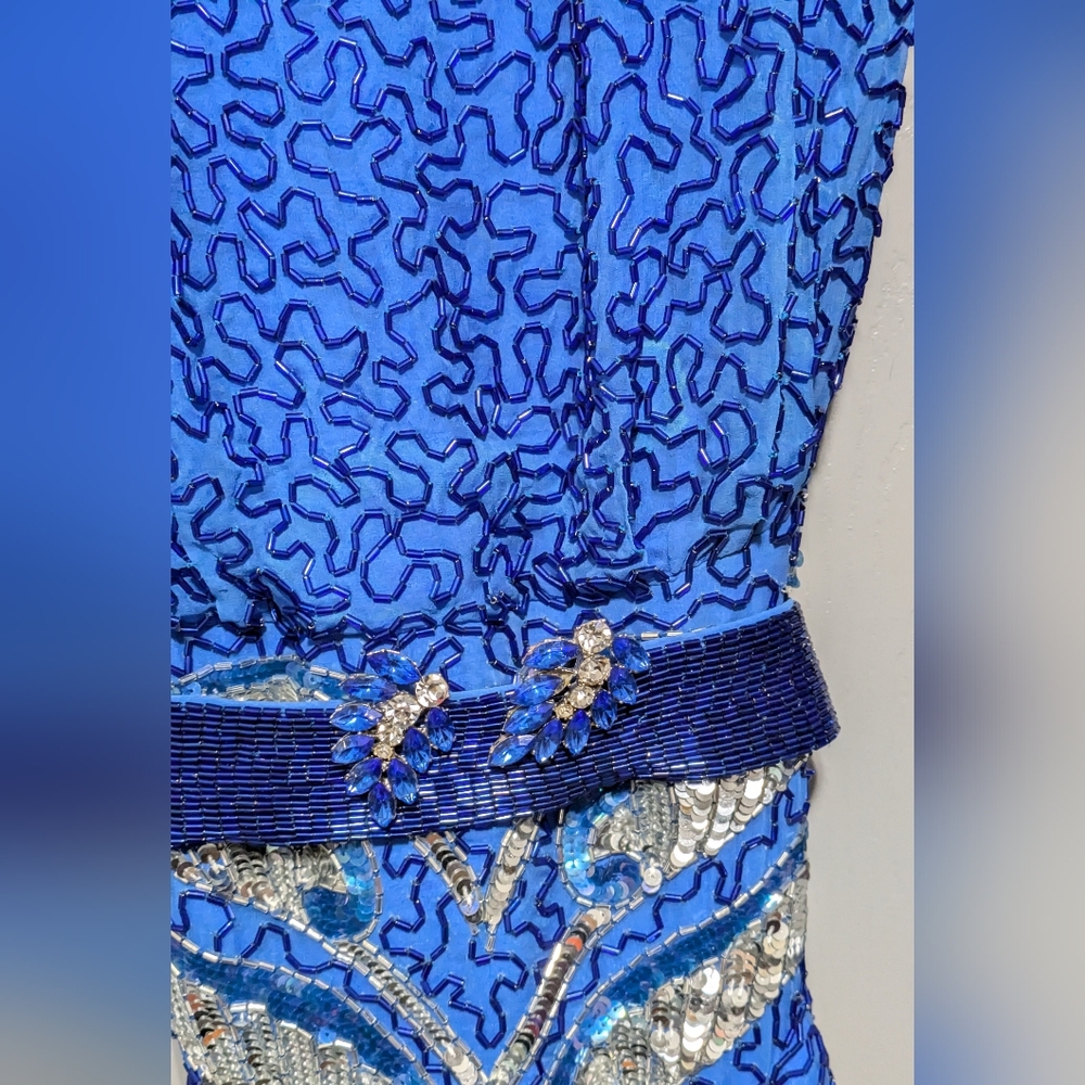 Vintage 80s Stephen Yearich Sequin and Beaded Dress Size S/M - Picture 4 of 8